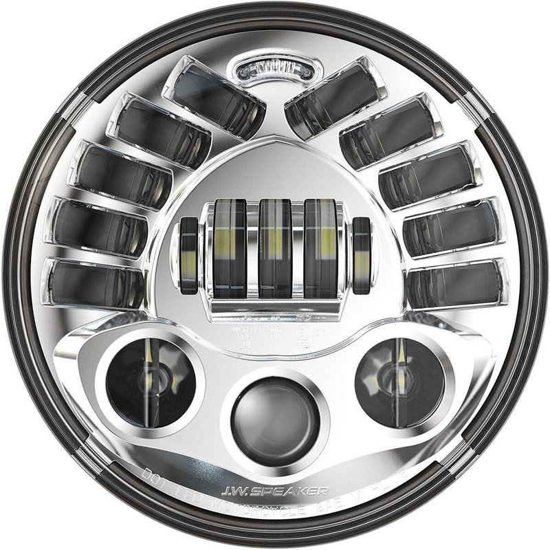 PB-7A-IND-C - Custom Dynamics 7" Adaptive Headlamp for Indian For Indian Challenger 108 2020-2024 Chrome Clear