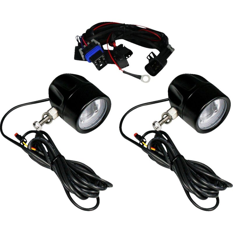 PB-FOG-CHAL-B - Custom Dynamics ProBeam LED Halo Fog Lamps For Indian Challenger 108 2020-2024 Black Clear