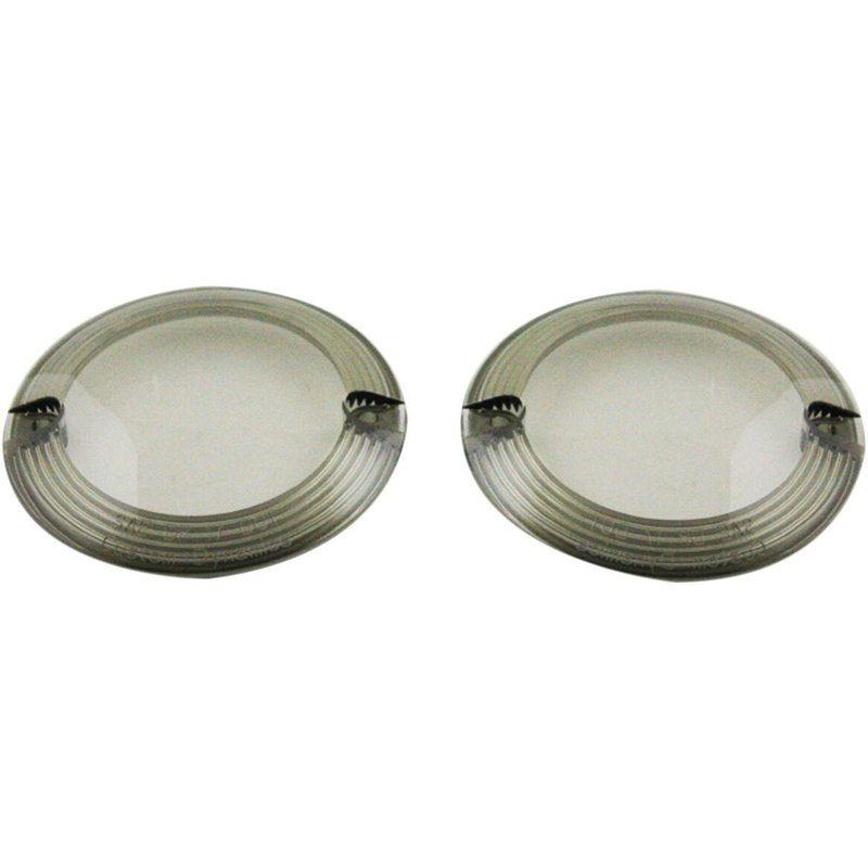 PB-F-LENS-SMOKE - Custom Dynamics ProBeam Flat Signal Lenses For Harley Davidson FLHR 1340 1994-1998 Smoke