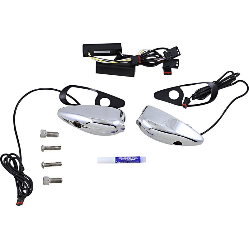 PB-RG-TS-15-C - Custom Dynamics ProBeam Road Glide Turn Signals For Harley Davidson FLTRK 1868 2020-2024 Chrome Smoke