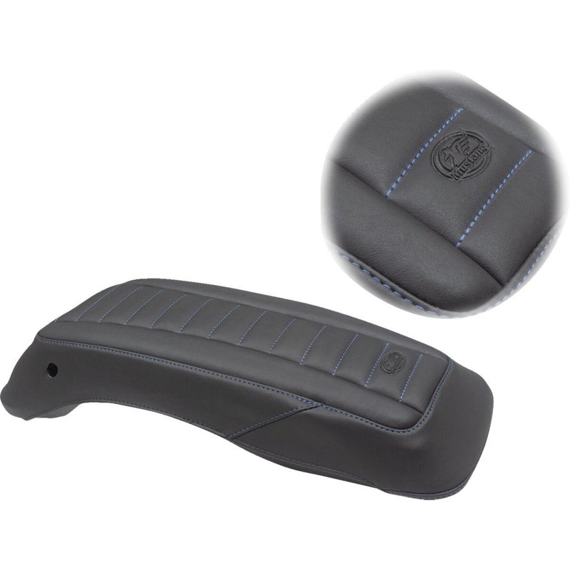77640SB - Mustang Saddlebag Lid Covers For Harley Davidson FLH 1868 2021 - Black/Blue