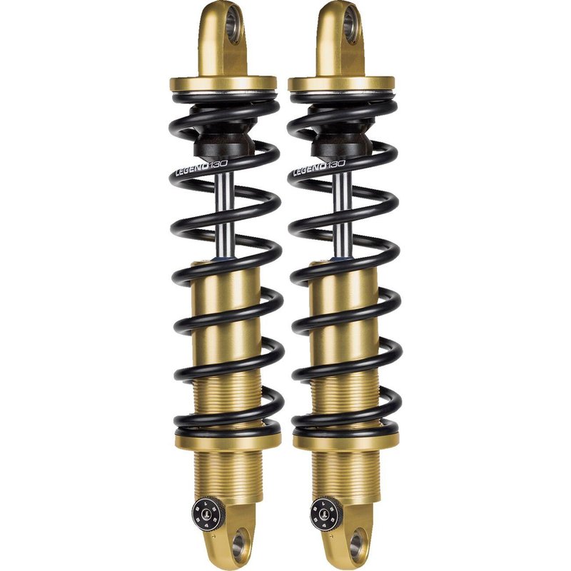 1310-1741 - Legend Suspension Revo-A Coil Suspension Shocks For Harley Davidson FLHR 1450 1999-2003 Rear 330.00mm (13.00") - Gold