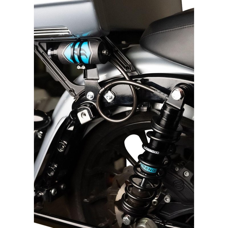 1313-0167 - Legend Suspension REVO ARC Remote Reservoir External Mount For Harley Davidson FLHR 1690 - Black