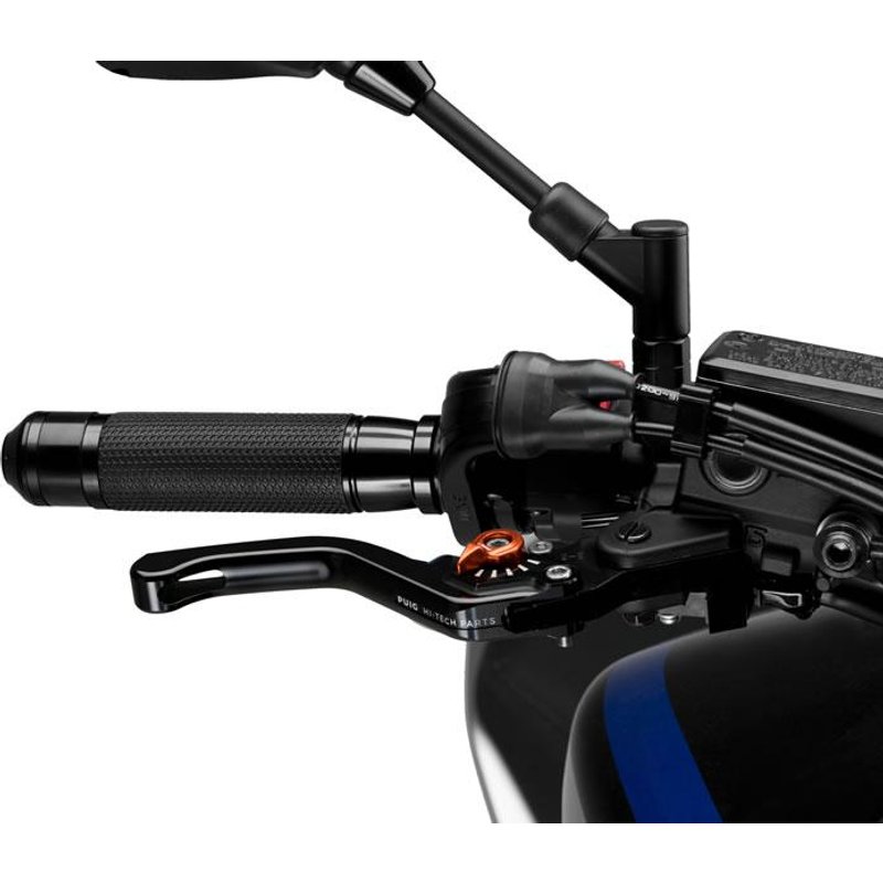 130NT - Puig Short V3 Brake Lever For Ducati 1098 2007-2008 - Black With Orange Selector