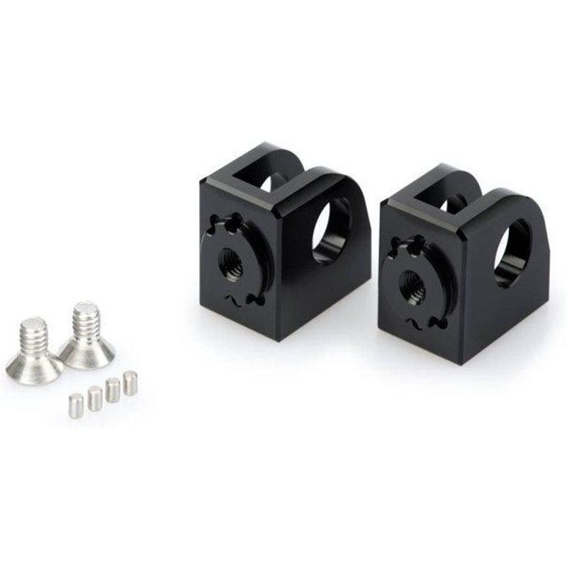 20235N - Puig Adjustable Footpeg Adaptors For Kawasaki Ninja 1000 SX 2020-2024 - Black