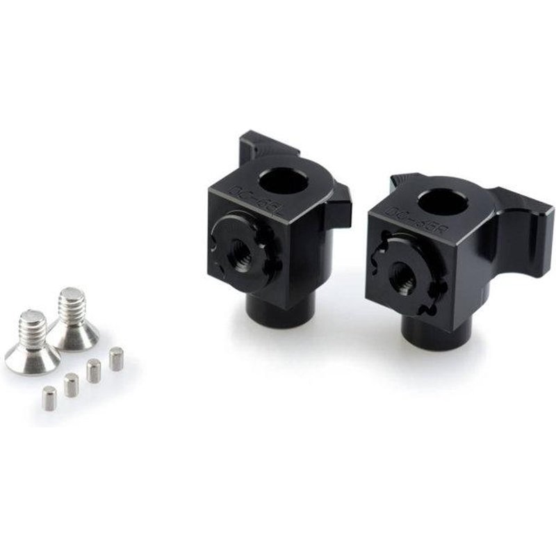 20243N - Puig Adjustable Footpeg Adaptors For Yamaha Tenere 700 2019-2025 - Black