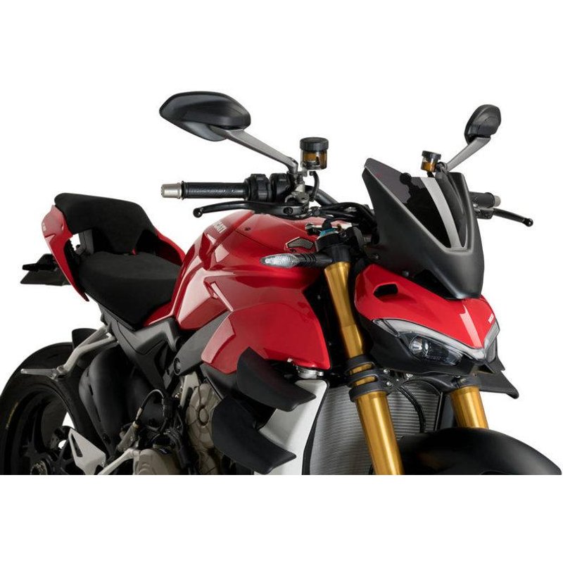 20467F - Puig New Generation Sport Screen For Ducati Streetfighter V2 2022-2024 - Dark Smoke