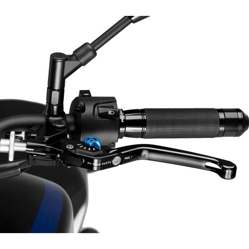 210NA - Puig Folding V3 Clutch Lever For Ducati 1098 2007-2008 - Black With Blue Selector