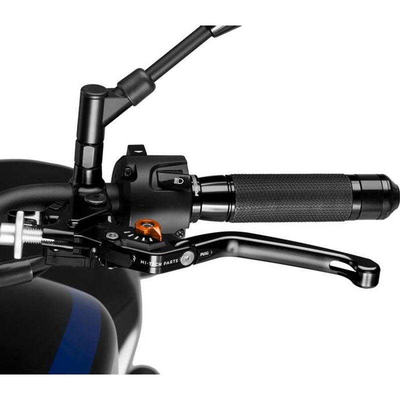 210NT - Puig Folding V3 Clutch Lever For Ducati 1098 2007-2008 - Black With Orange Selector