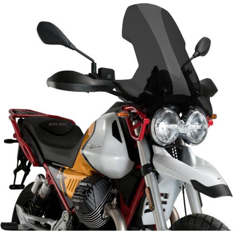 21176F - Puig Touring Screen For Moto Guzzi V85 Evocative Graphics 2021-2023 - Dark Smoke