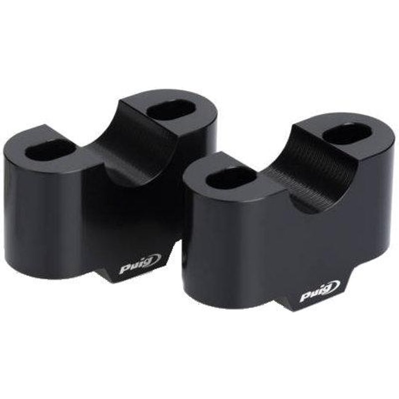 3672N - Puig 20mm Handlebar Risers For 22mm Bars For Honda CB750 Hornet 2023-2025 - Black
