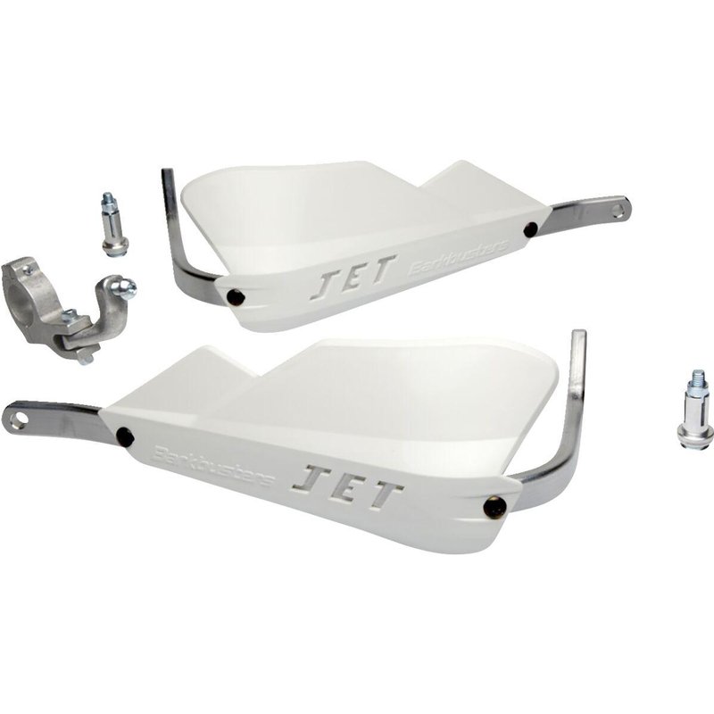 JET-002-02-WH - Barkbusters JET Wrap Around Hand Guards For Tapered Handlebars - White