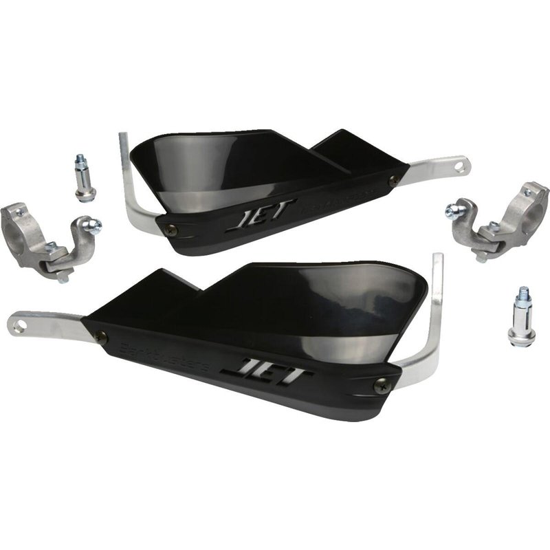 JET-002-02-BK - Barkbusters JET Wrap Around Hand Guards For Tapered Handlebars - Black