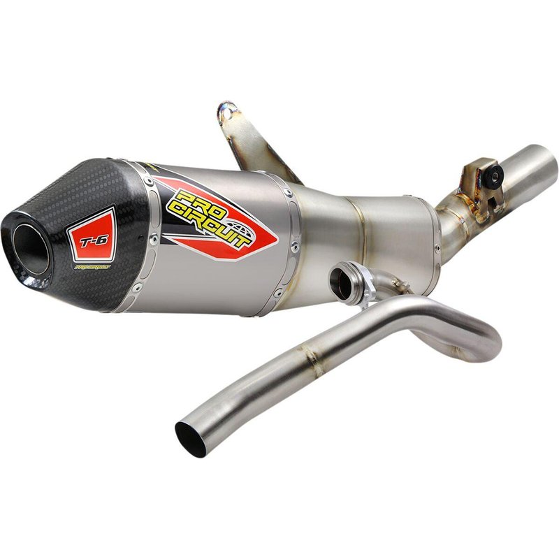 0112145H - Pro Circuit T-6 EURO EXHAUST SYSTEM SS/TI/CF For Honda CRF450R 2021-2026