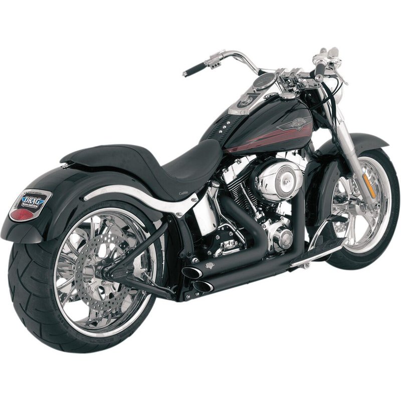 47221 - 47221 - Vance & Hines Shortshots Staggered Exhaust System - Harley Davidson FXSTSI 1450 EFI 2004-2006