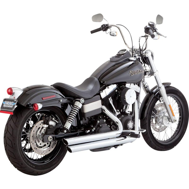 17338 - Vance & Hines 2-into-2 Big Shots Exhaust System For Harley Davidson FXD 1584 2007-2010 - Chrome