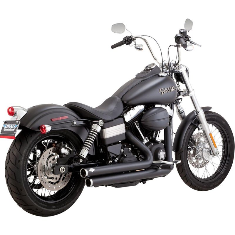 47338 - Vance & Hines 2-into-2 Big Shots Exhaust System For Harley Davidson FXD 1584 2007-2010 - Black