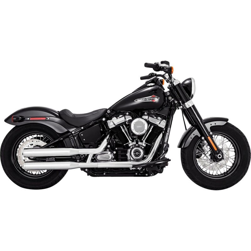 16312 - Vance & Hines Eliminator 300 Silencers For Harley Davidson FLFB 1750 2018-2020 - Chrome