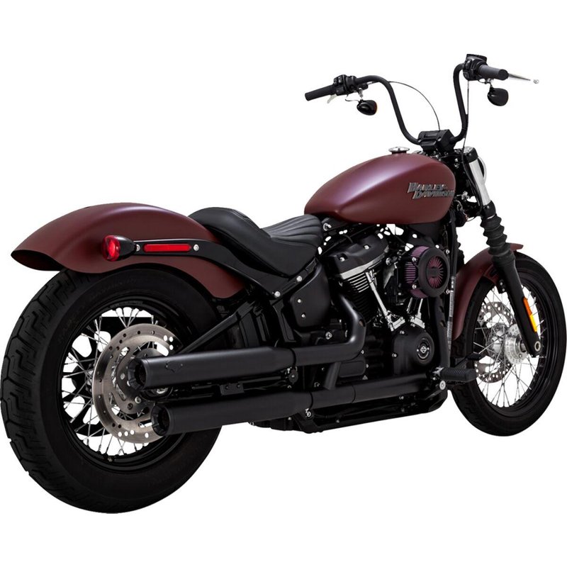 46312 - Vance & Hines Eliminator 300 Silencers For Harley Davidson FLFB 1750 2018-2020 - Black