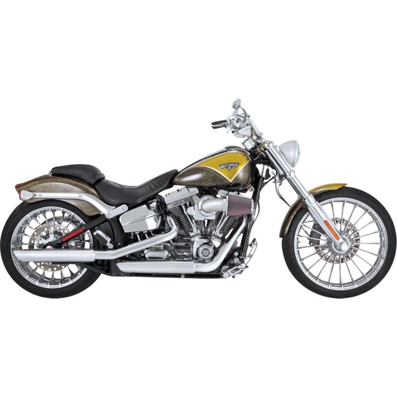 16335 - Vance & Hines 3" Twin Slash Silencers For Harley Davidson FLSTC1584 2007-2011 Right - Chrome