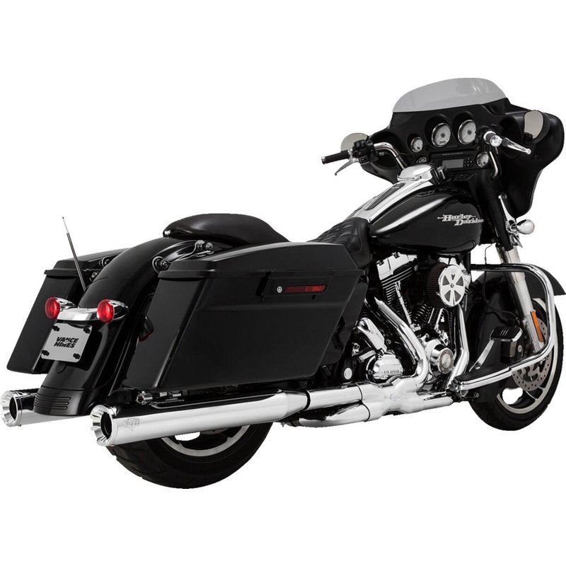16332 - Vance & Hines Power Duals PCX Header System For Harley Davidson FLHR 1584 2009-2011 - Chrome