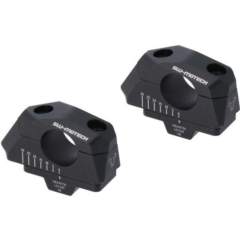 LEH.00.039.31000/B - SW Motech 1 System 8mm Bar Back Handlebar Riser Kit - Yamaha XTZ 690SP 2021-2022 - Black