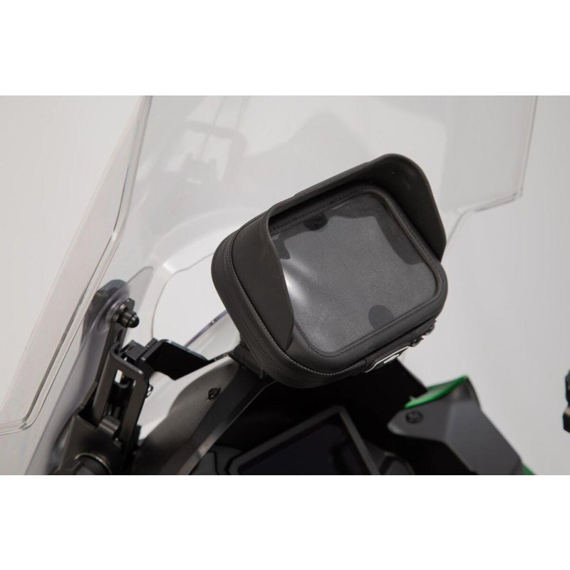 GPS.08.922.10000/B - SW Motech GPS Mount For Cockpit For Kawasaki KLZ 1000 ABS 2018-2024 - Black