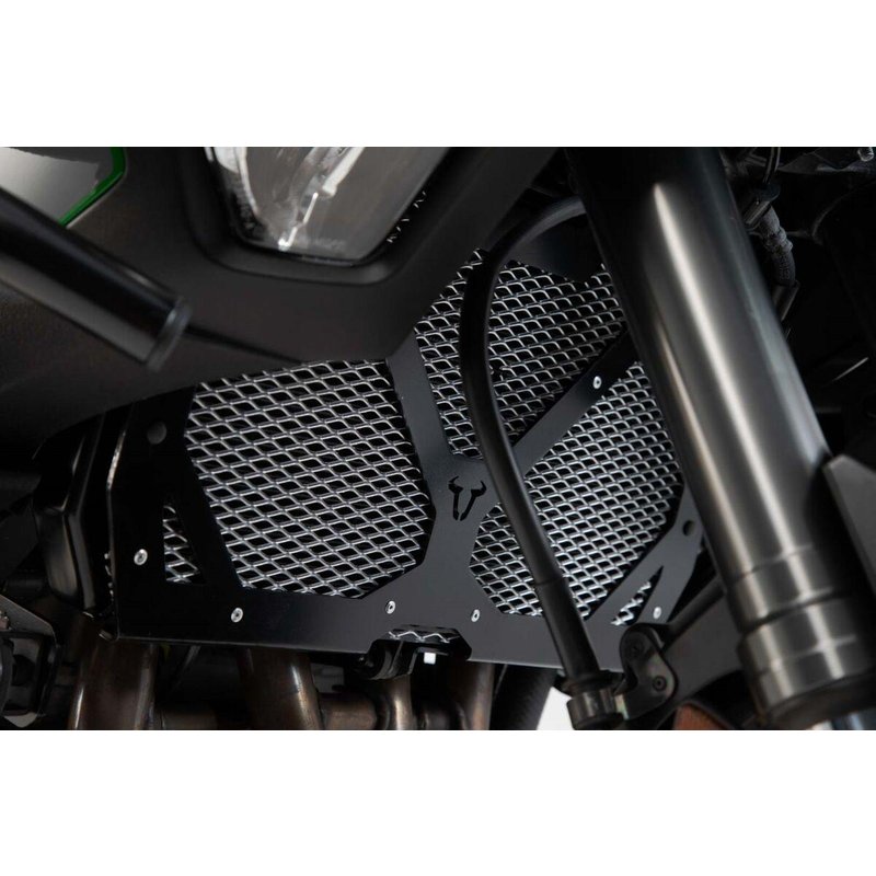 KLS.08.922.10000 - SW Motech Radiator Guard For Kawasaki KLZ 1000 ABS 2018-2024 - Black/Silver