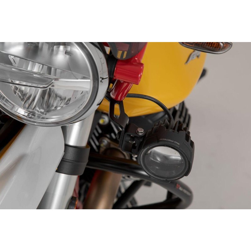 NSW.17.925.10000/B - SW Motech Light Mounts For Moto Guzzi V85 850 TT 2018-2024 Left and Right Front Black