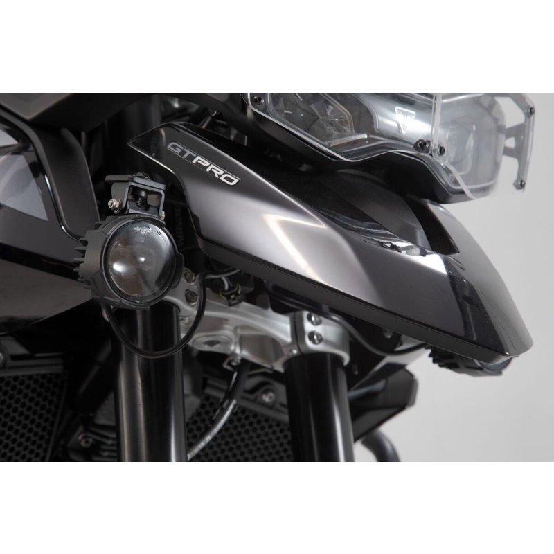 NSW.11.953.61000/B - SW Motech EVO High Beam Lights For Triumph Tiger 850 ABS 2022-2025 Front Black Clear