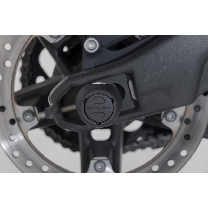 STP.18.176.10100/B - SW Motech Rear Axle Slider Set - Harley Davidson RA 1250S Pan America 2021-2024 - Black