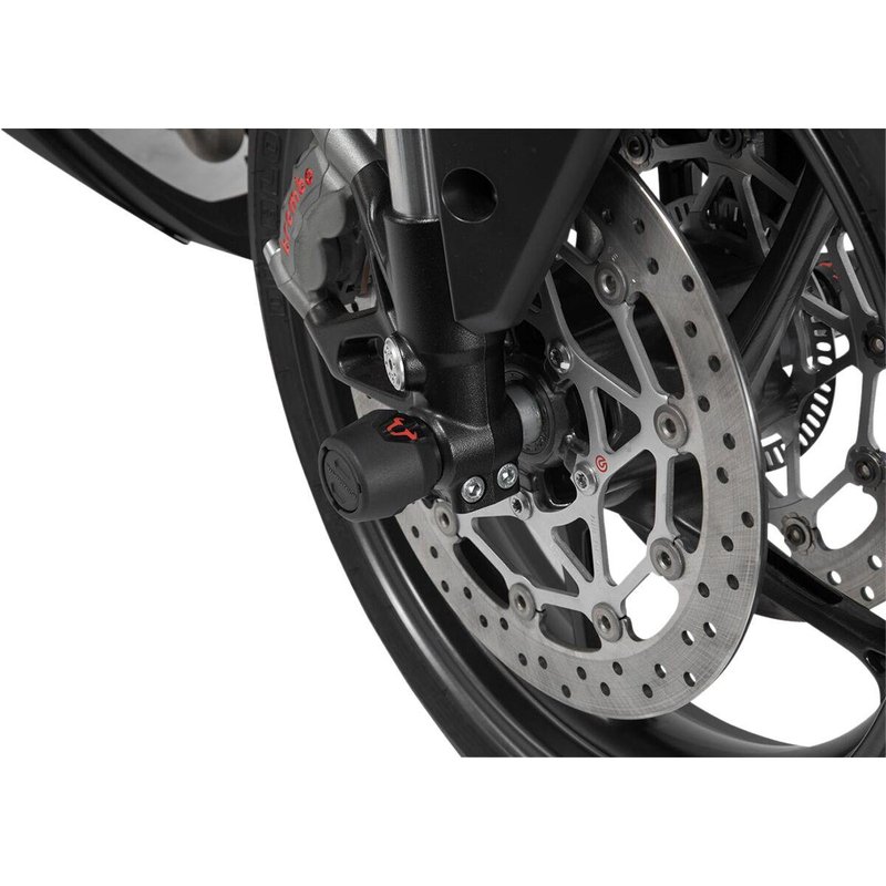 STP.05.176.10201/B - SW Motech Front Axle Slider Set For Suzuki GSX-S 1000 2016-2018 - Black