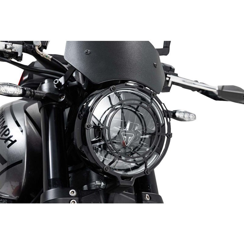 LPS.11.842.10000/B - SW Motech Headlight Guard For Triumph Trident 660 ABS 2021-2026 Front Black/Powder-Coated Clear