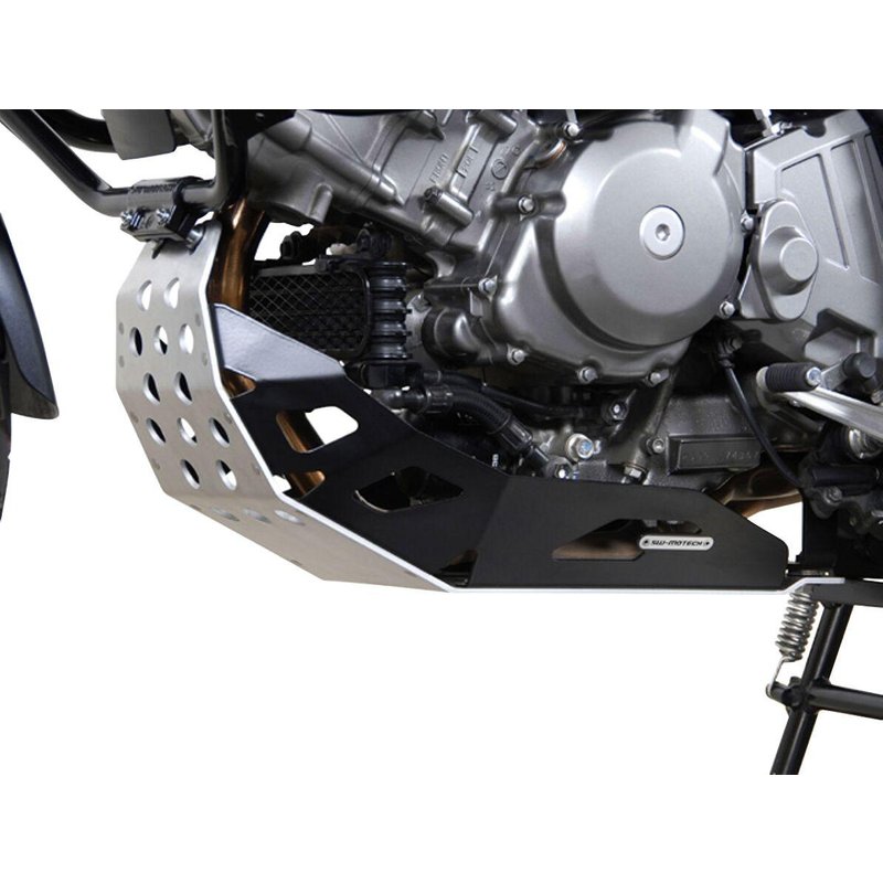 MSS.05.296.10001/B - SW Motech Engine Guard For Suzuki DL 650 2004-2010 Lower - Black/Brushed/Silver