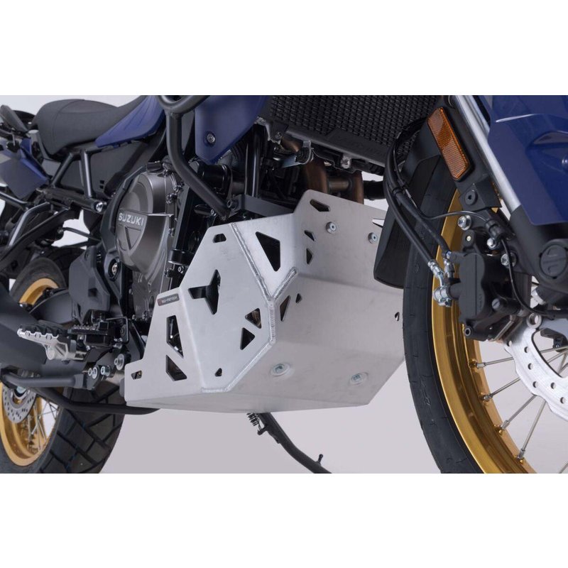 MSS.05.845.10001/S - SW Motech Engine Guard For Suzuki V-Strom 800 DE ABS Lower - Brushed/Silver