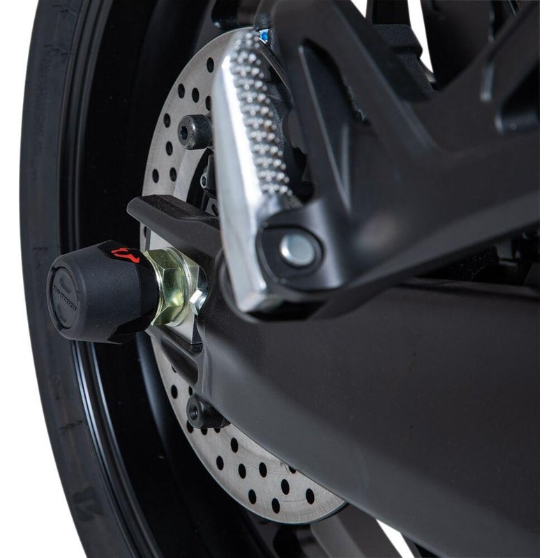 STP.06.176.11000/B - SW Motech Rear Axle Slider Set For Yamaha MT-09 ABS 2021-2024 - Black