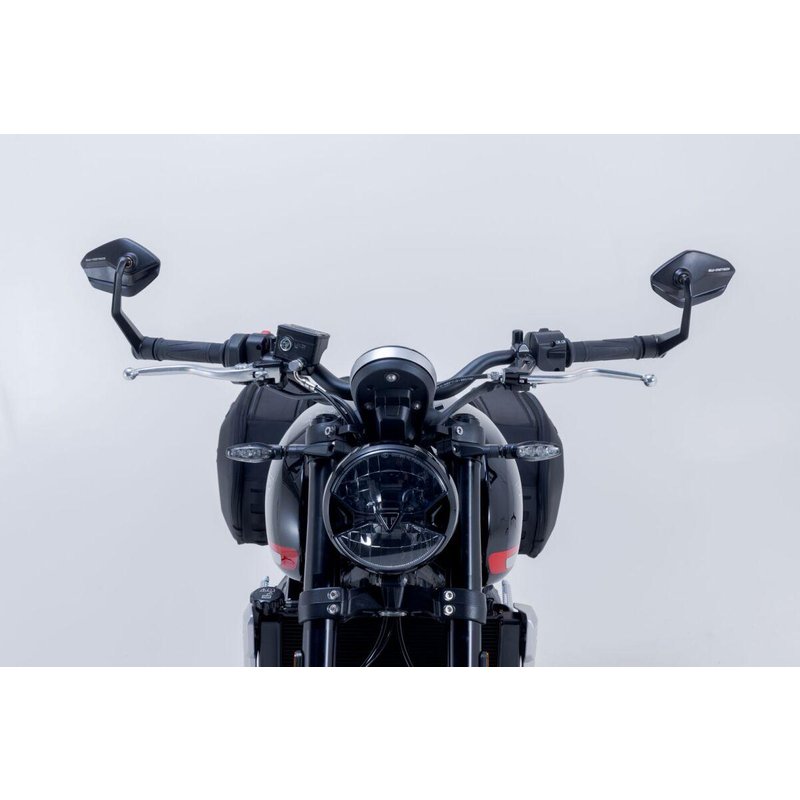 MIR.11.842.10000 - SW Motech Bar End Mirror Set For Triumph Speed Triple 1050 RS 2019-2020 - Anodized Black
