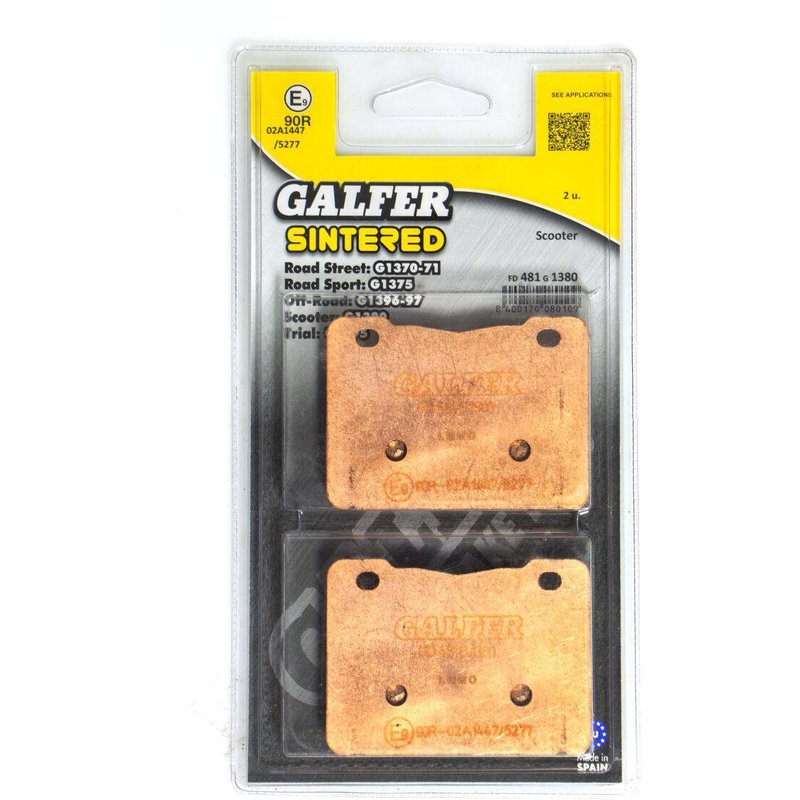 FD481G1380 - Galfer HH Sintered Scooter Brake Pads For Sym ADX 300 ABS 2024-2025 - Front