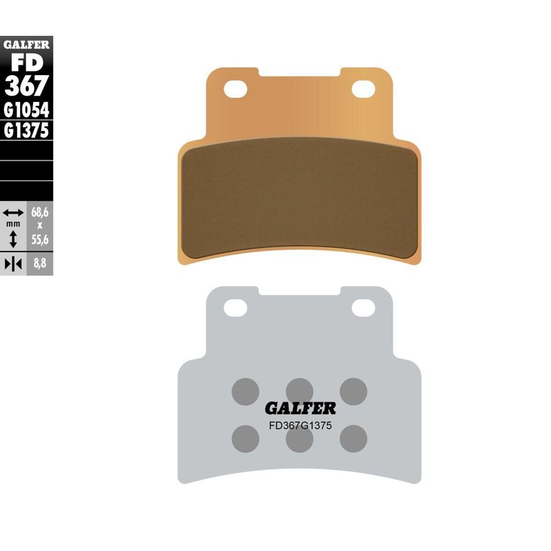 FD367G1375 - Galfer HH Sintered Sport Brake Pads For Yamaha MT-125 2014-2016 - Front