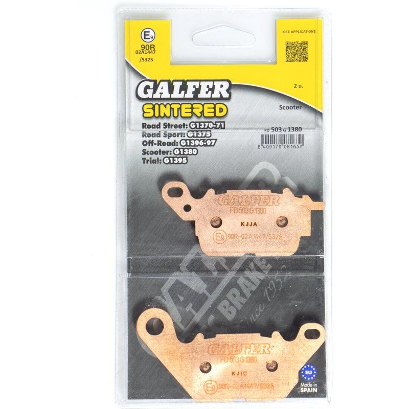 FD503G1380 - Galfer HH Sintered Scooter Brake Pads For Yamaha G 125 ABS 2015 - Front