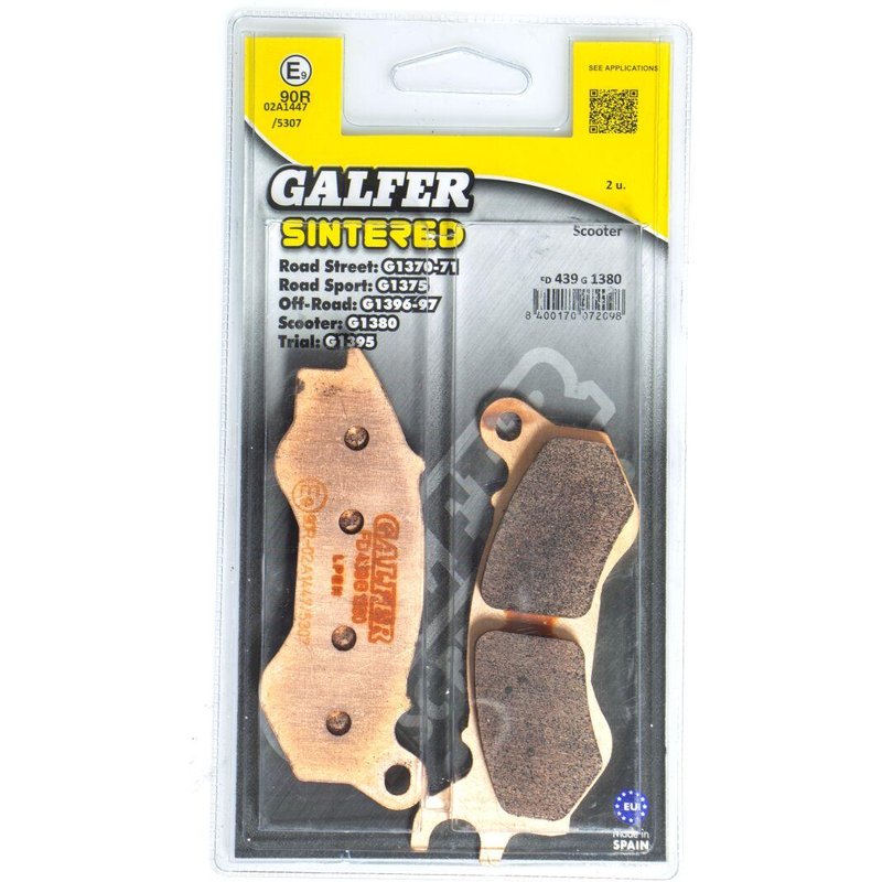 FD439G1380 - Galfer HH Sintered Scooter Brake Pads For Kymco Agility 125 CBS 2021-2024 - Front