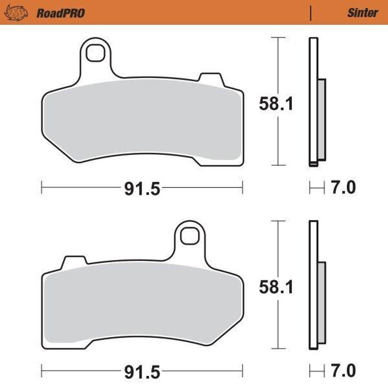 412201 - Moto Master RoadPRO Sinter Brake Pads Front For Harley Davidson FLHR 1584 2008-2011 Front
