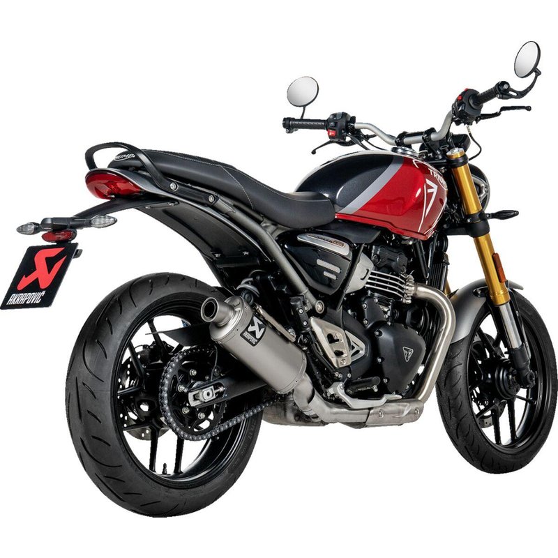 S-T4SO1-HDT - Akrapovic Line Titanium Silencer For Triumph Scrambler 400 X ABS 2024-2026