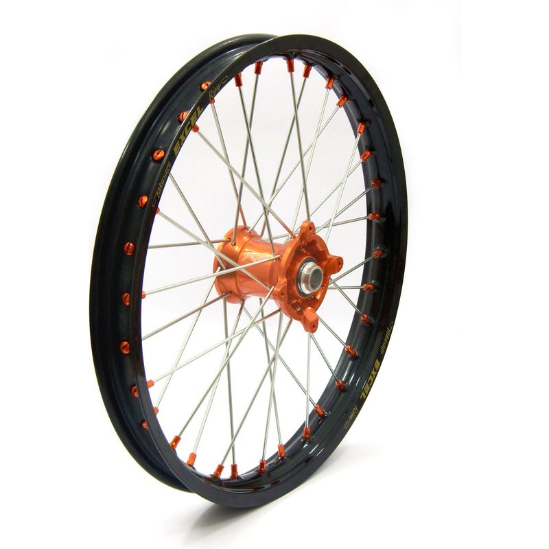 20.247.0.AR - Kite Elite MX 21" Front Wheel - KTM SXF450 2015-2024 - Black/Orange Hub/Silver