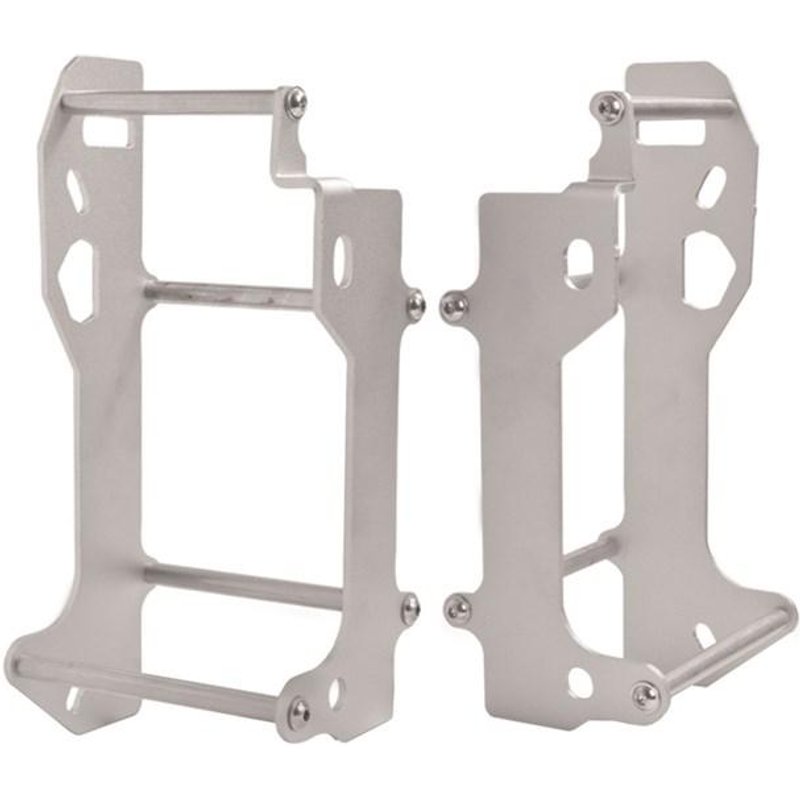 CrossPro Aluminium Radiator Braces - Husaberg 450-570 2009-12 - Silver