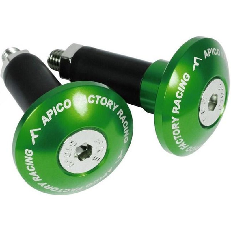 Apico Handlebar Bar End Plugs - 14mm - Green