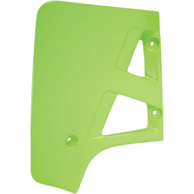 KA02702#026 - UFO Replacement Radiator Scoops For Kawasaki KX125 E 1987 - KX Green