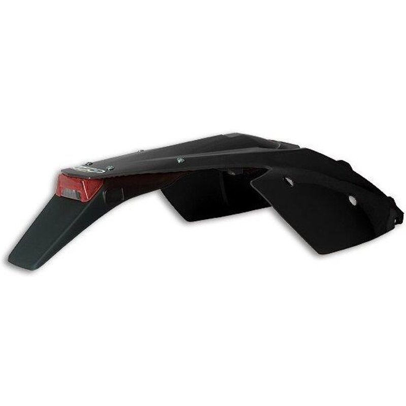 KT03081#001 - UFO Enduro Rear Fender With Tail Light - KTM EXC 125/200/300 2004-07 - Black