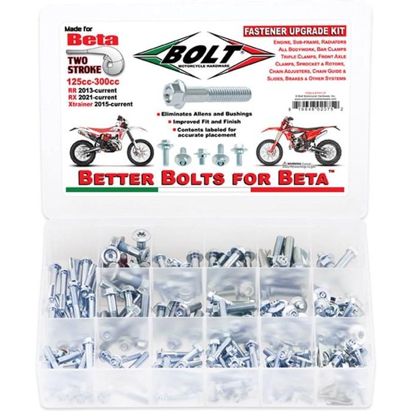 Bolt Hardware Pro Pack Fastener Kit Beta RR 125-300, X-Trainer 250-300 2013-2025