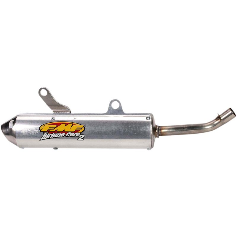 024012 - FMF Turbinecore 2 Spark Arrestor Silencer For Yamaha YZ125 2002-2021 - Silver